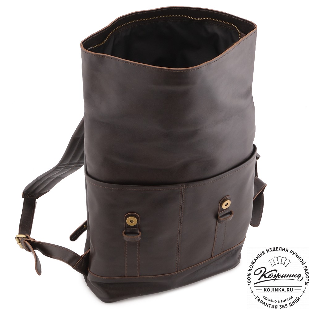  Кожаный рюкзак "Бэнжамин" (коричневый сиама) 